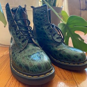 Green Croc MIE Dr Marten Boots